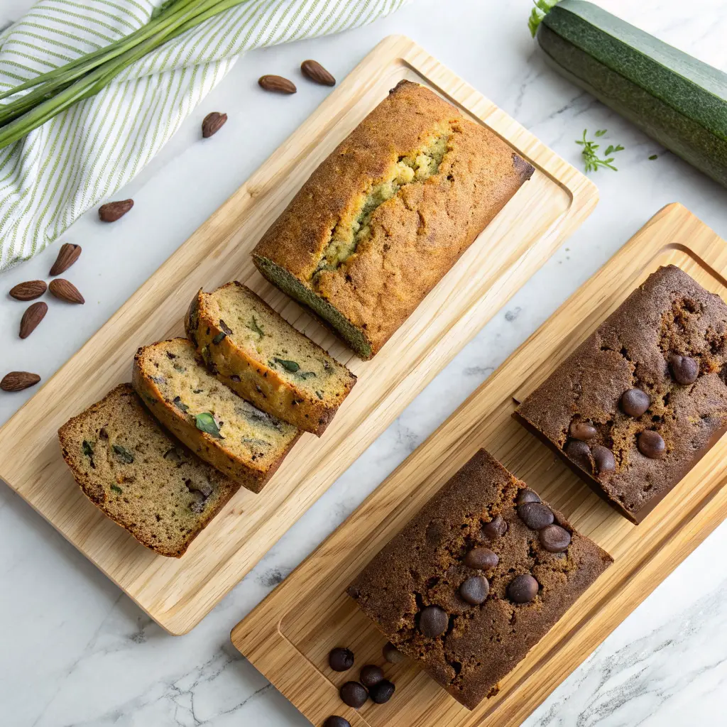 Vegan zucchini bread variations