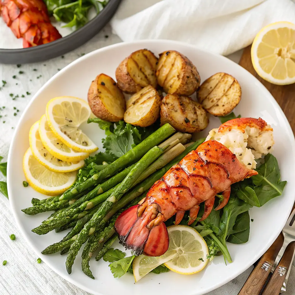 Garlic Butter Grilled Lobster Tail – Quick & Elegant Recipe 12 Grilled lobster tail with sides
