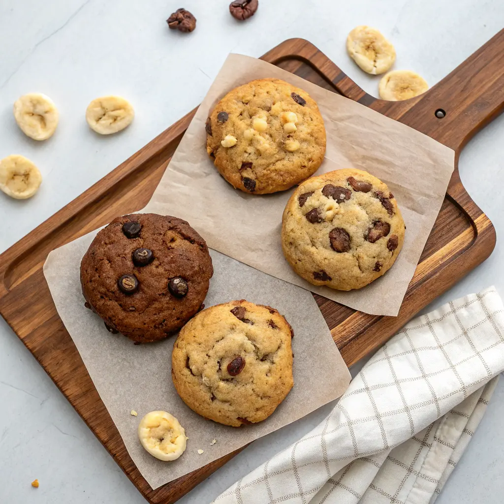 Banana bread cookie variations