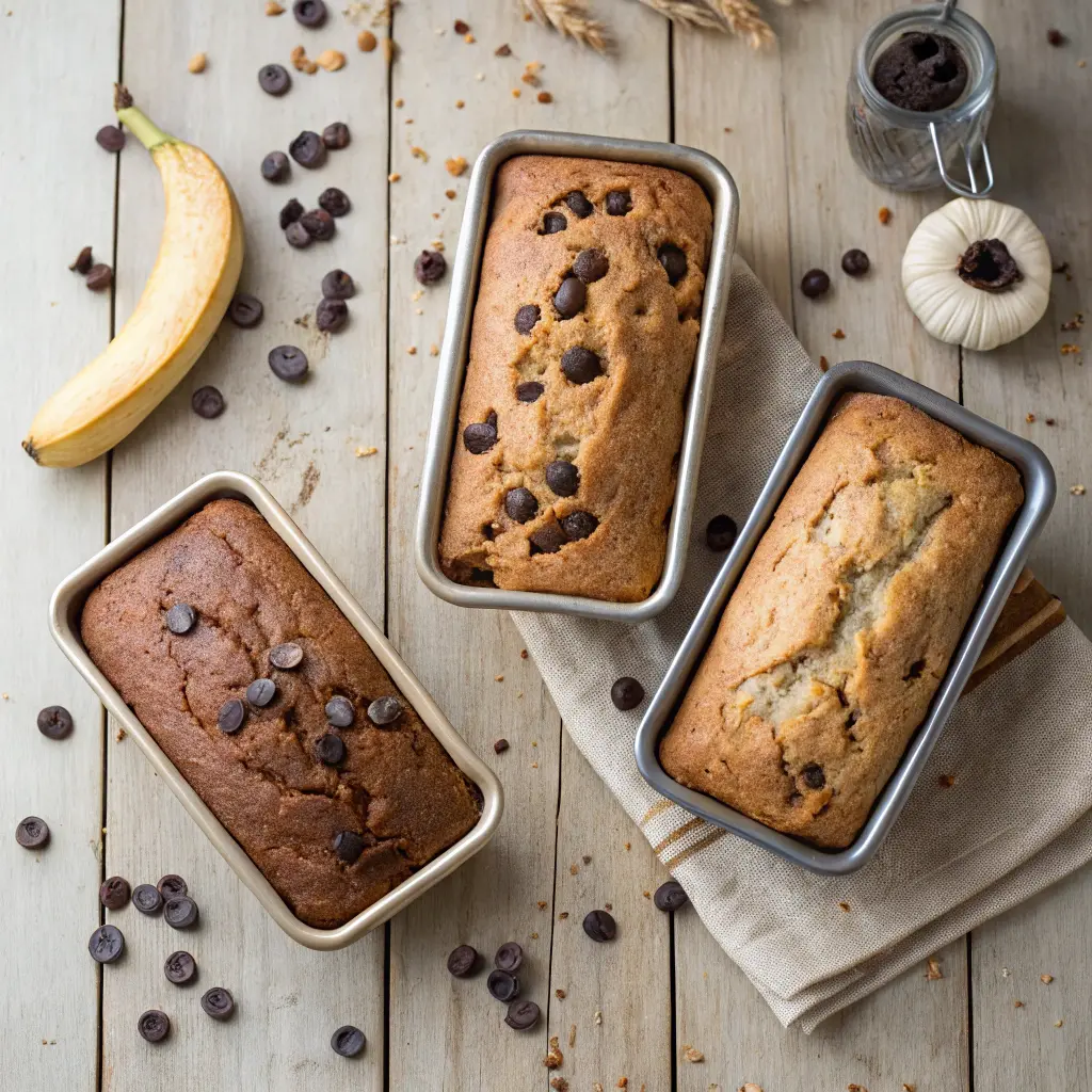 Mini banana bread variations