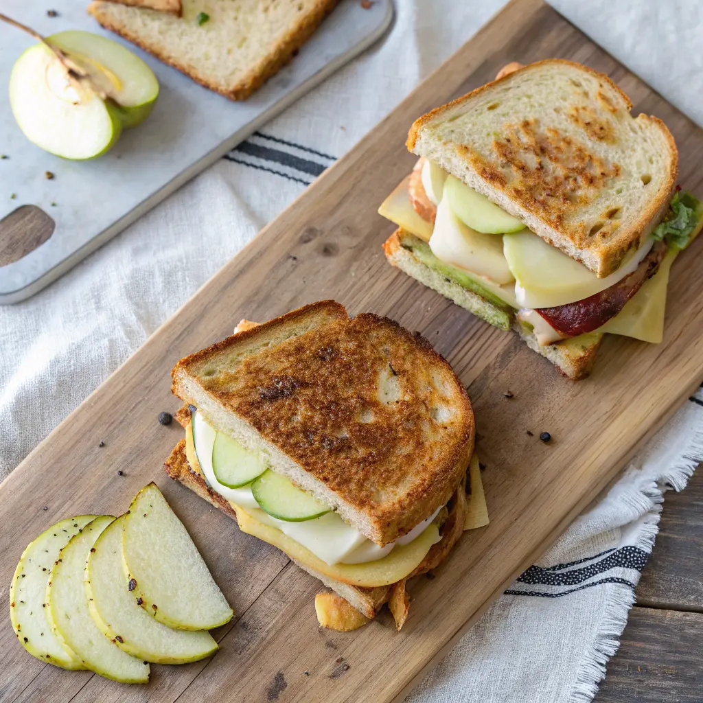 Variations of Pear Apple Grilled Cheese