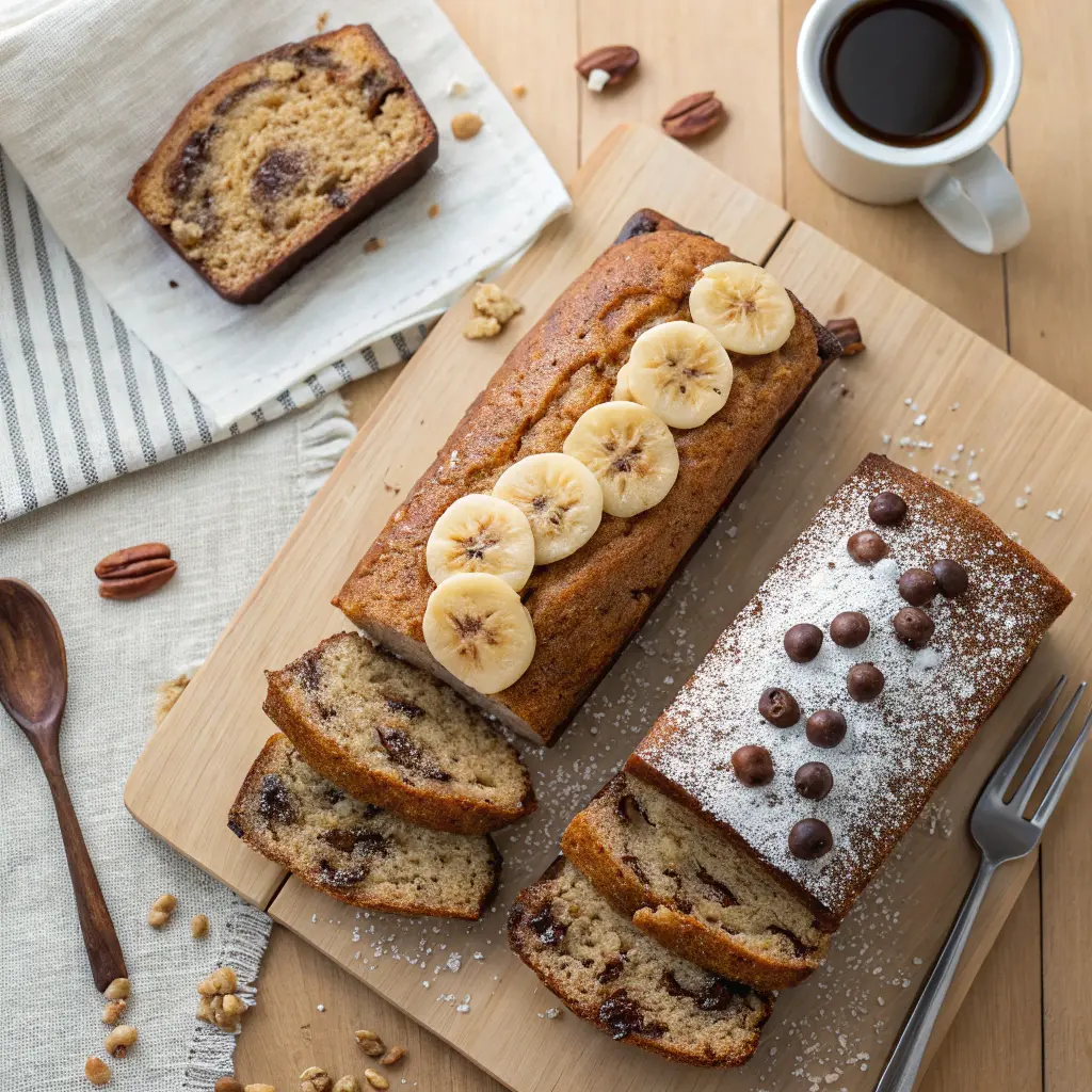Chocolate chip banana bread variations