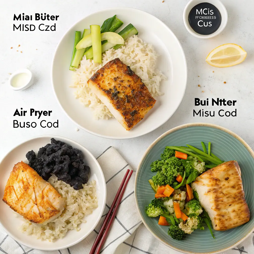 Miso butter cod served with rice