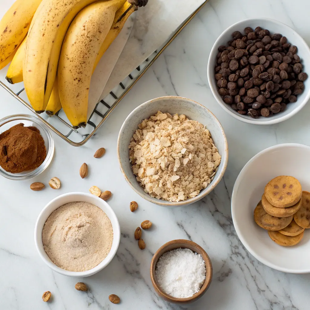 Ingredients for banana bread cookies