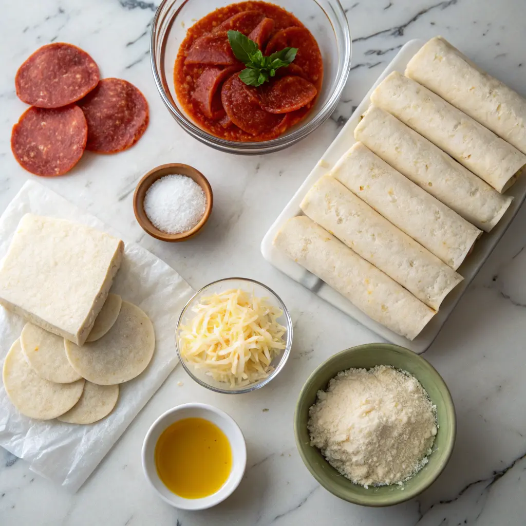 Quick Cheesy Pepperoni Pizza Roll Ups – Perfect for Kids 10 Ingredients for Cheesy Pepperoni Pizza Roll Ups