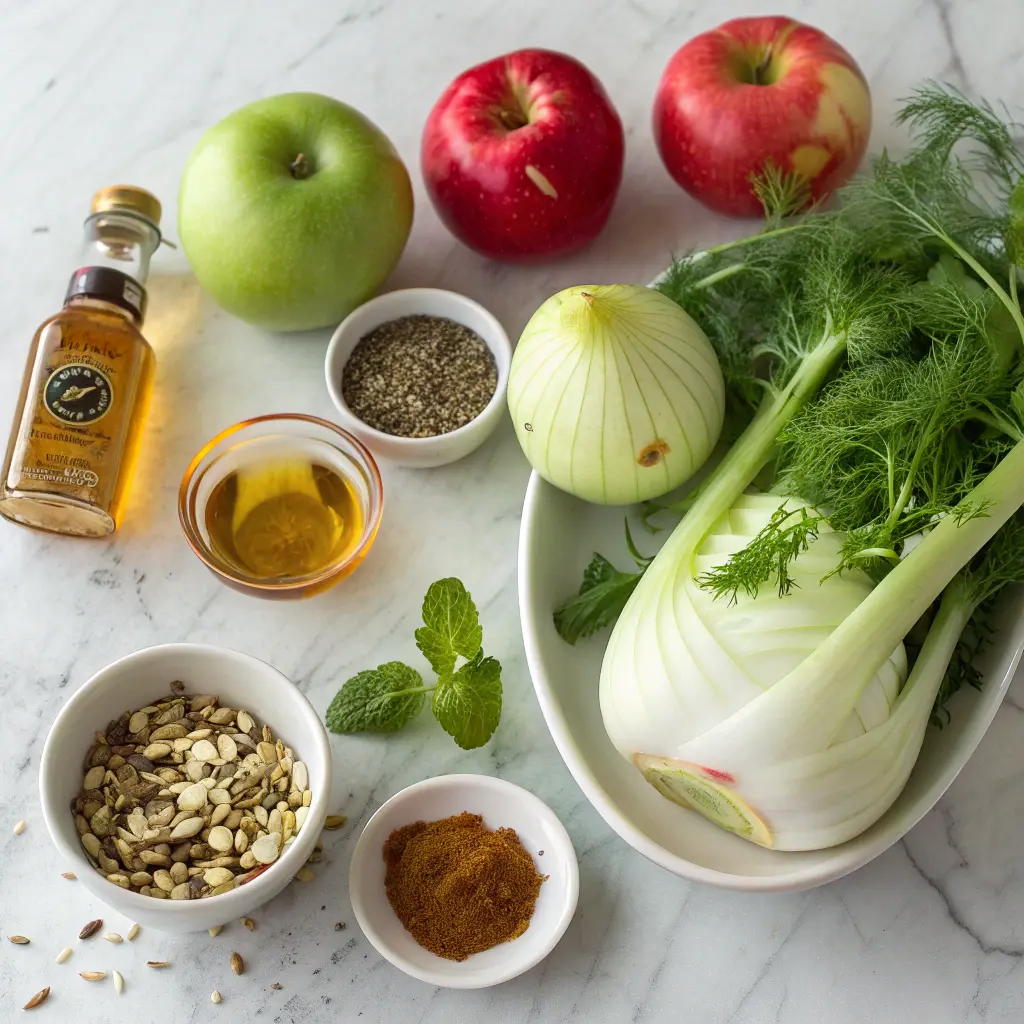 Ingredients for fennel slaw