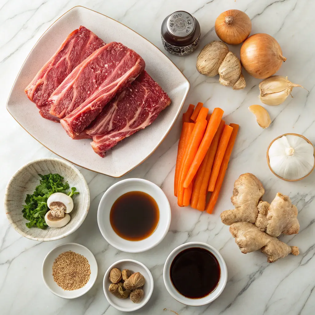 Quick Slow Cooker Korean Beef Short Ribs – Fall-Off-The-Bone Tender 10 Ingredients for Korean beef short ribs