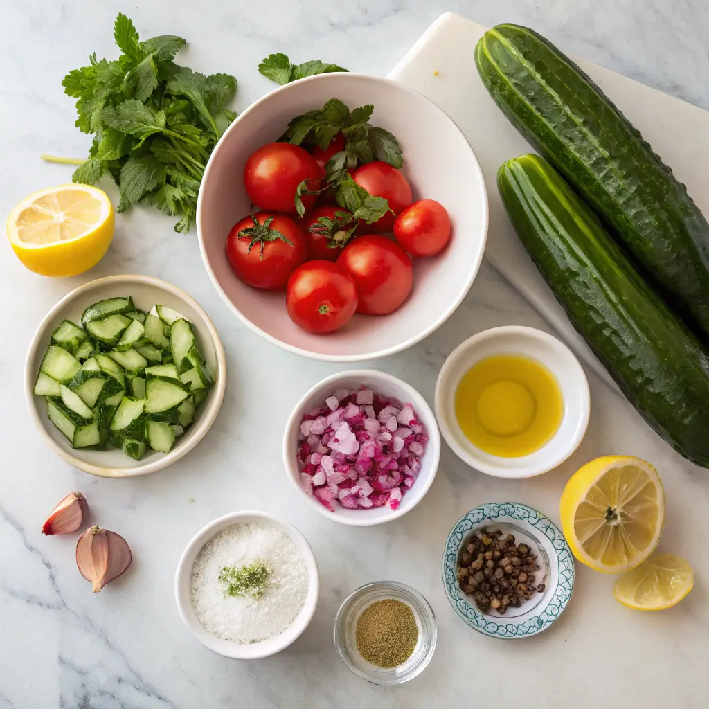 Persian Shirazi Salad – healthy and vibrant Iranian classic 10 Ingredients for Persian Shirazi salad