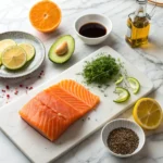 Ingredients for Salmon Crudo