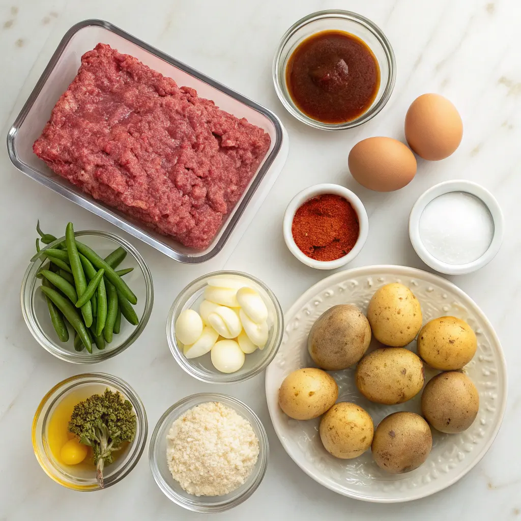 ngredients for sheet pan mini meatloaf