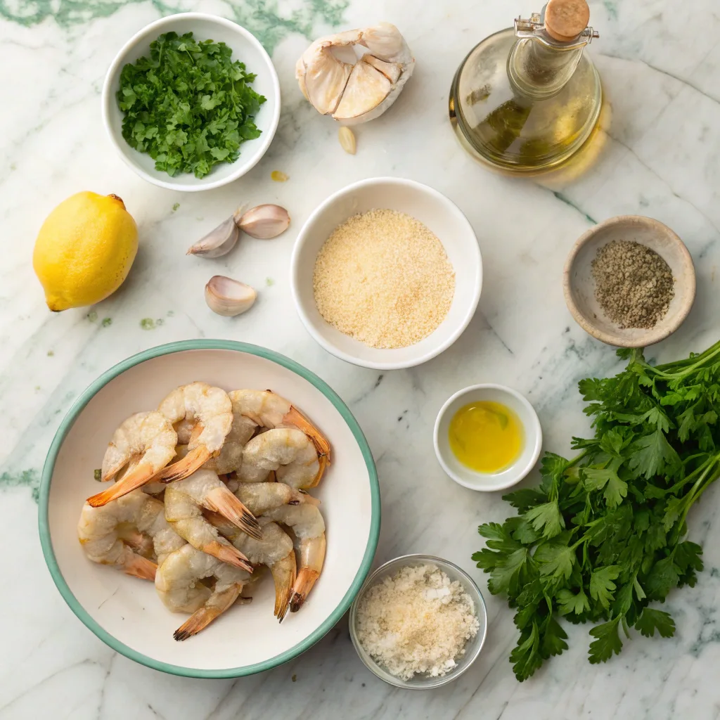 Ingredients for Shrimp Oreganata