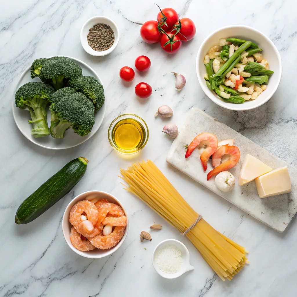 Shrimp Pasta Primavera Recipe – Quick, Easy, and Flavorful Dinner 10 Ingredients for shrimp pasta primavera