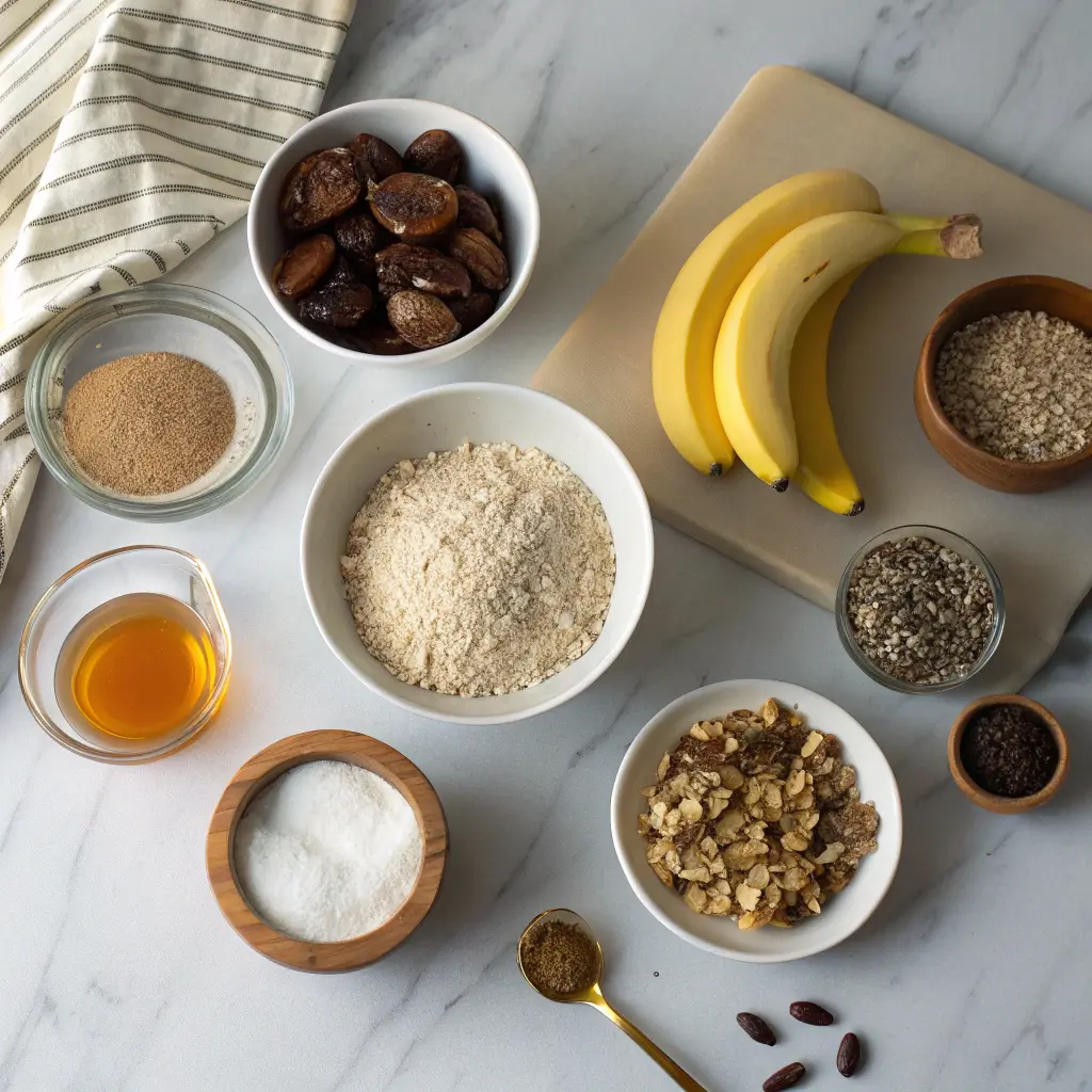 Ingredients for superfood breakfast cookies