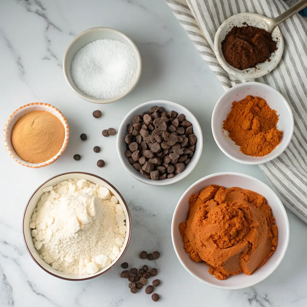 Ingredients for sweet potato brownies