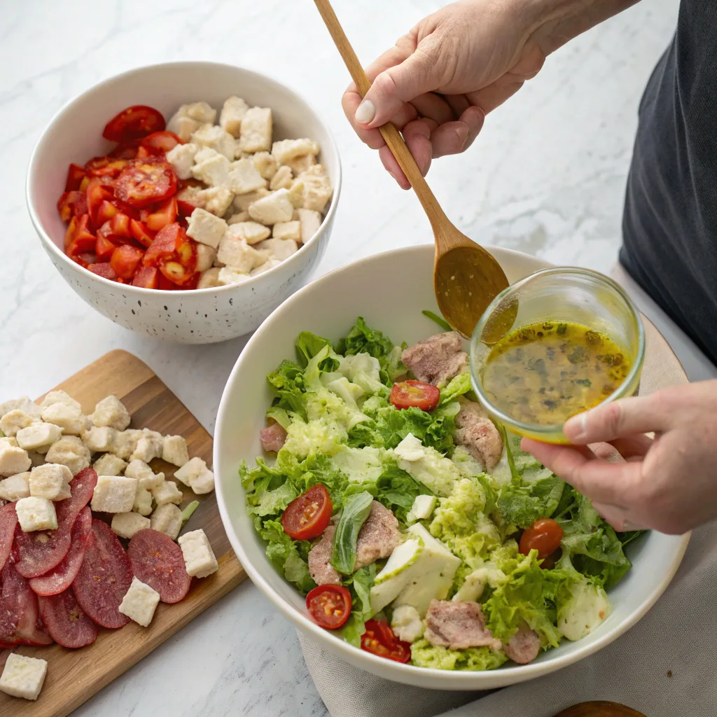 Tossing Italian Sub Salad Two Ways