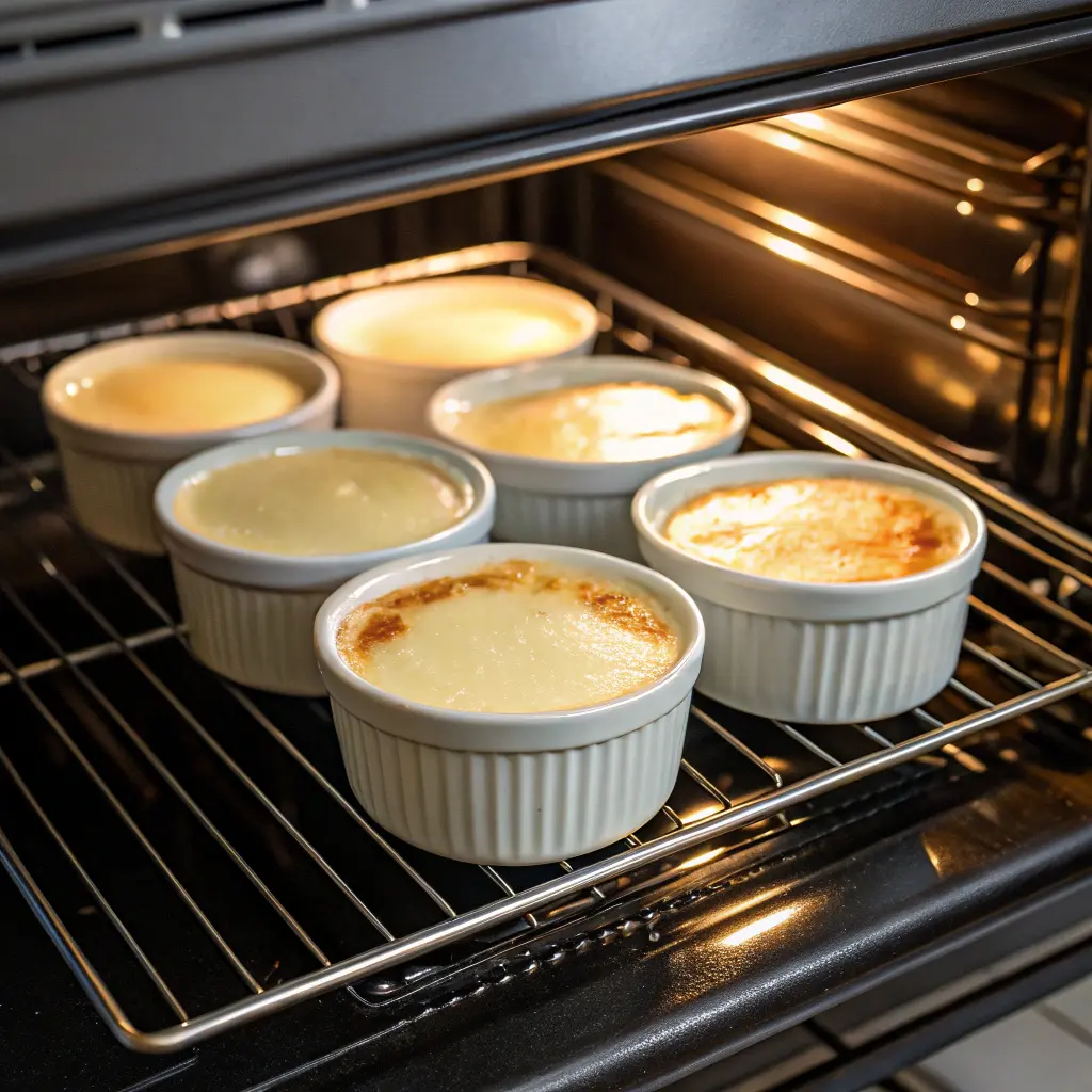Baking baked yogurt in oven