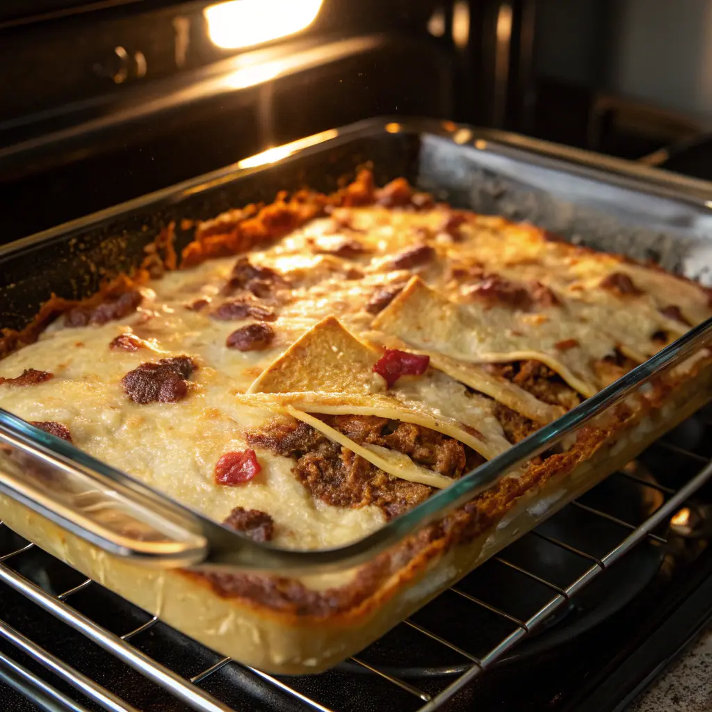 Baking mexican casserole in oven