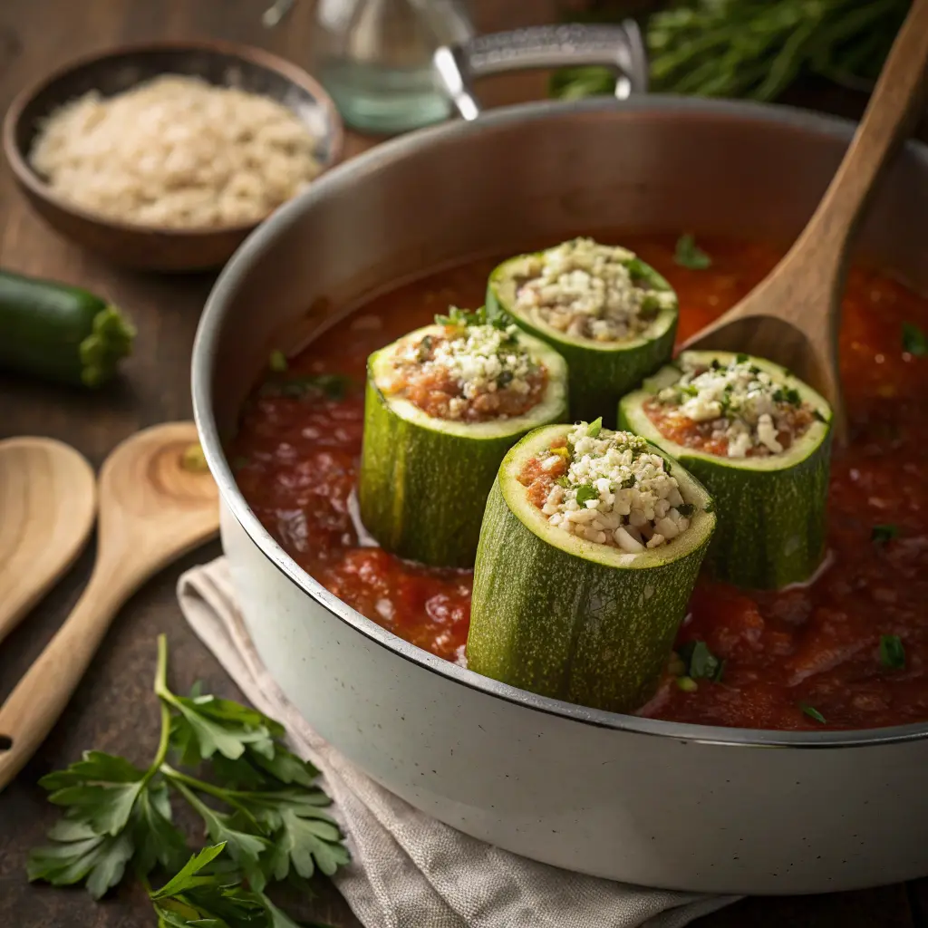 Vegetarian Lebanese Stuffed Zucchini Healthy Middle Eastern Recipe 11 Cooking vegetarian Lebanese stuffed zucchini