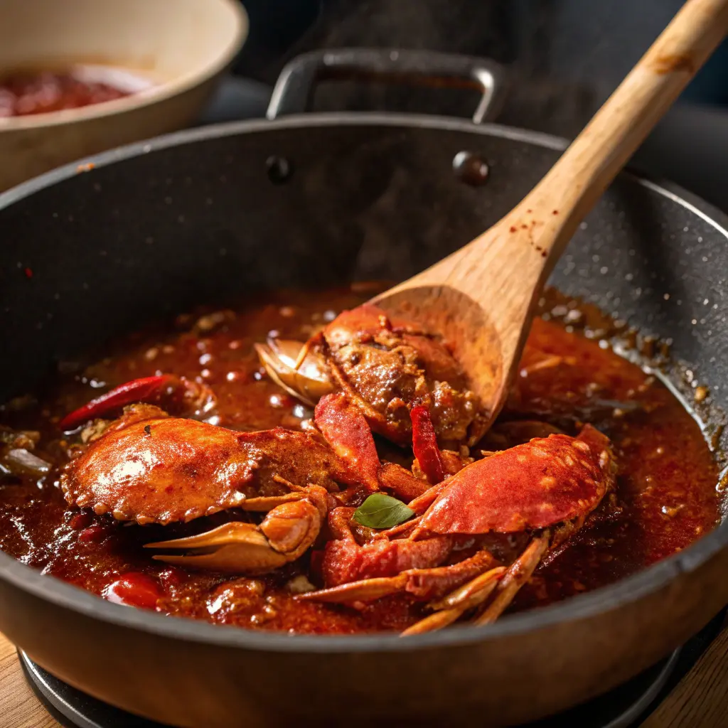 Singaporean Chilli Crab recipe restaurant style at home 11 Cooking singapore chilli crab recipe