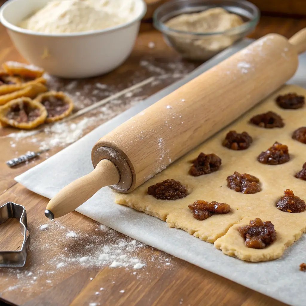 Date Roll Cookies Recipe – Soft Homemade Pinwheel Cookies 11 Rolling dough for date pinwheel cookies