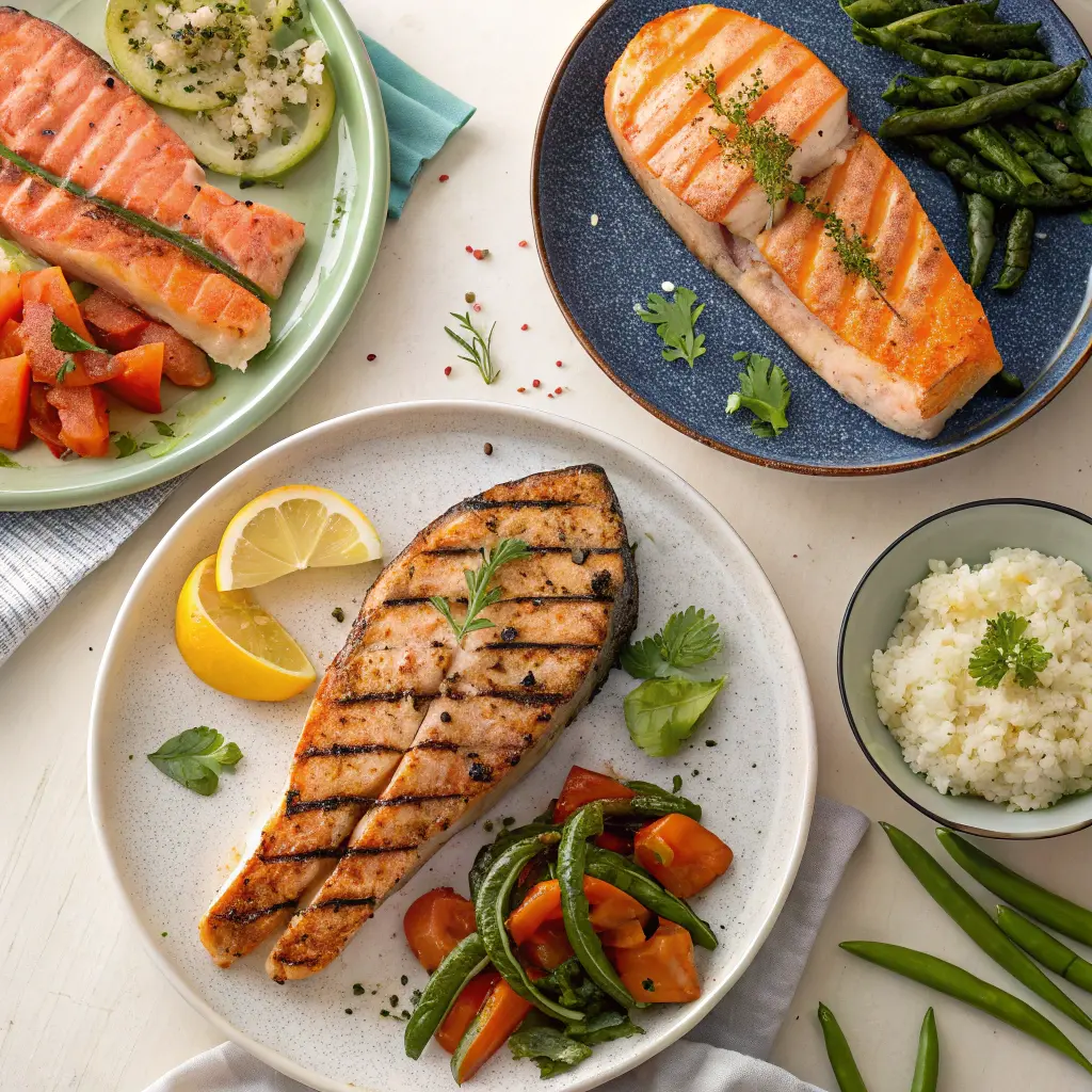Different salmon steak recipes