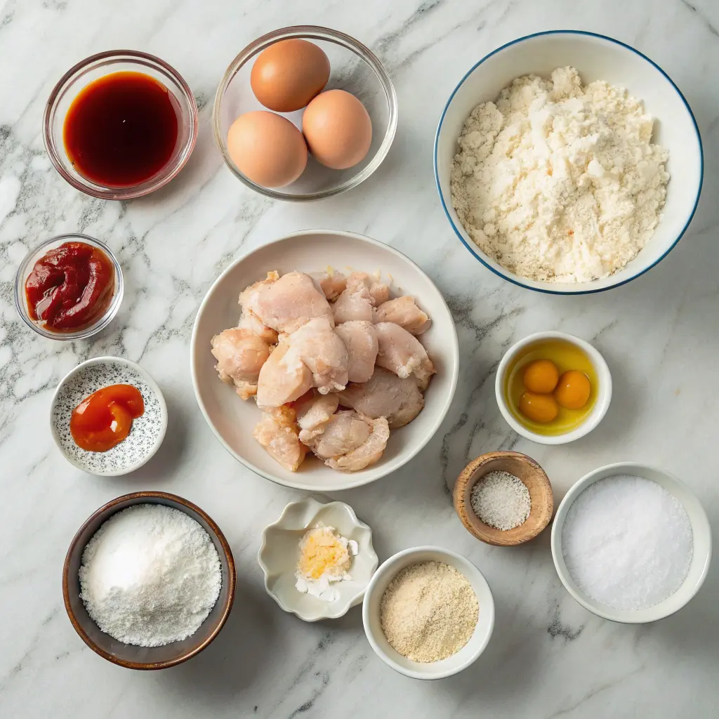 Crispy Chinese Chicken Balls – Appetizer & Main Dish 10 Ingredients for Crispy Chinese Chicken Balls