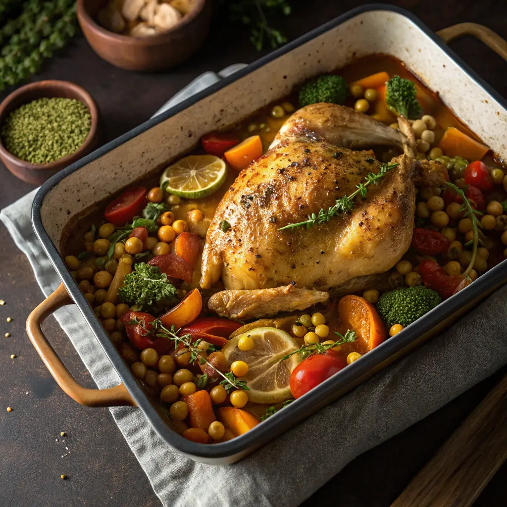 Za'atar Chicken Easy Recipe for Flavorful Weeknight Dinner 11 Za atar chicken cooking in oven