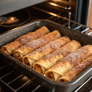 apple pie taquitos baking in oven or air fryer go