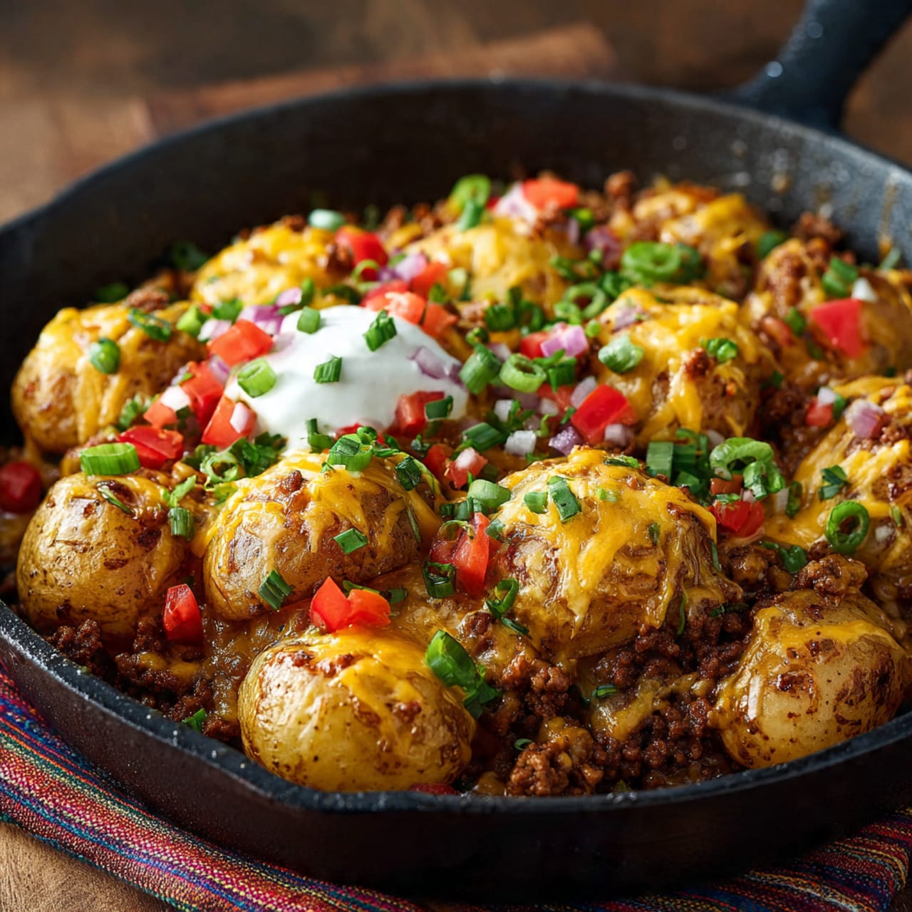 Cheesy Taco Potatoes: The Ultimate One-Pan Comfort Dish