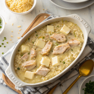 Chicken and Rice Casserole Recipes Cream of Chicken 7 chicken rice and cream of chicken soup being mix