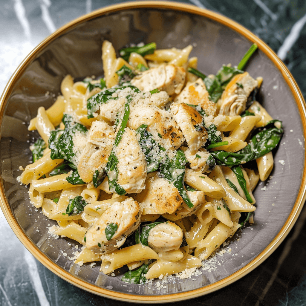 Chicken Spinach Pasta in 30 Minutes