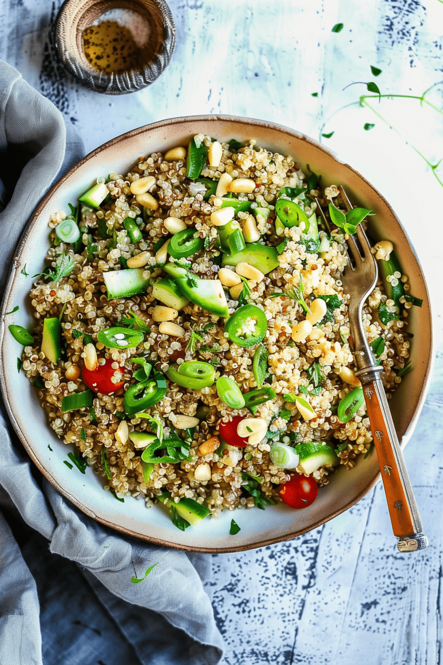 Quinoa Pine Nut Salad for Quick Weeknight Dinners