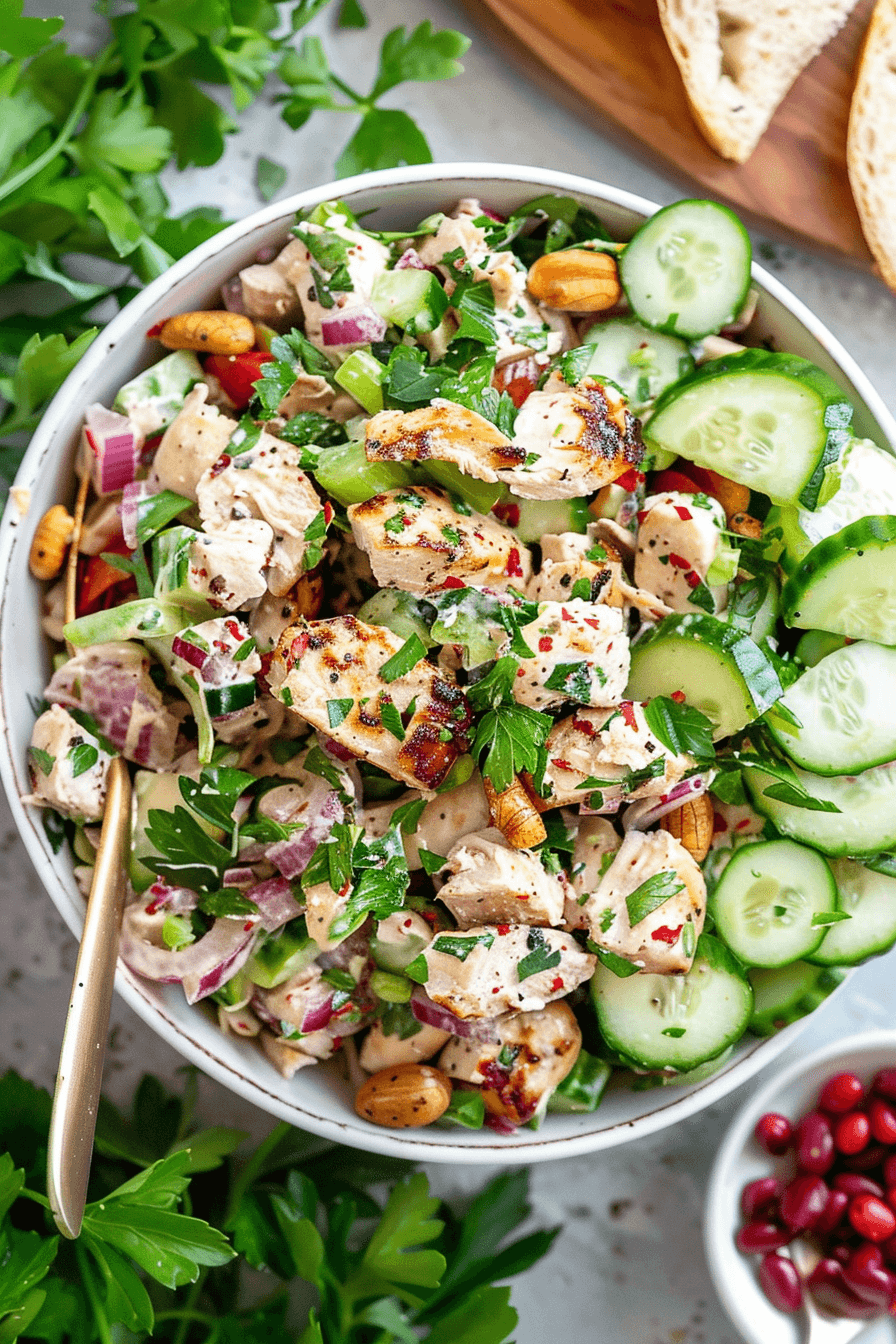Healthy Chicken Salad Recipe with Pecans and Yogurt 7 image 1776024817481