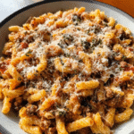Beef Pasta with Creamy Tomato Sauce