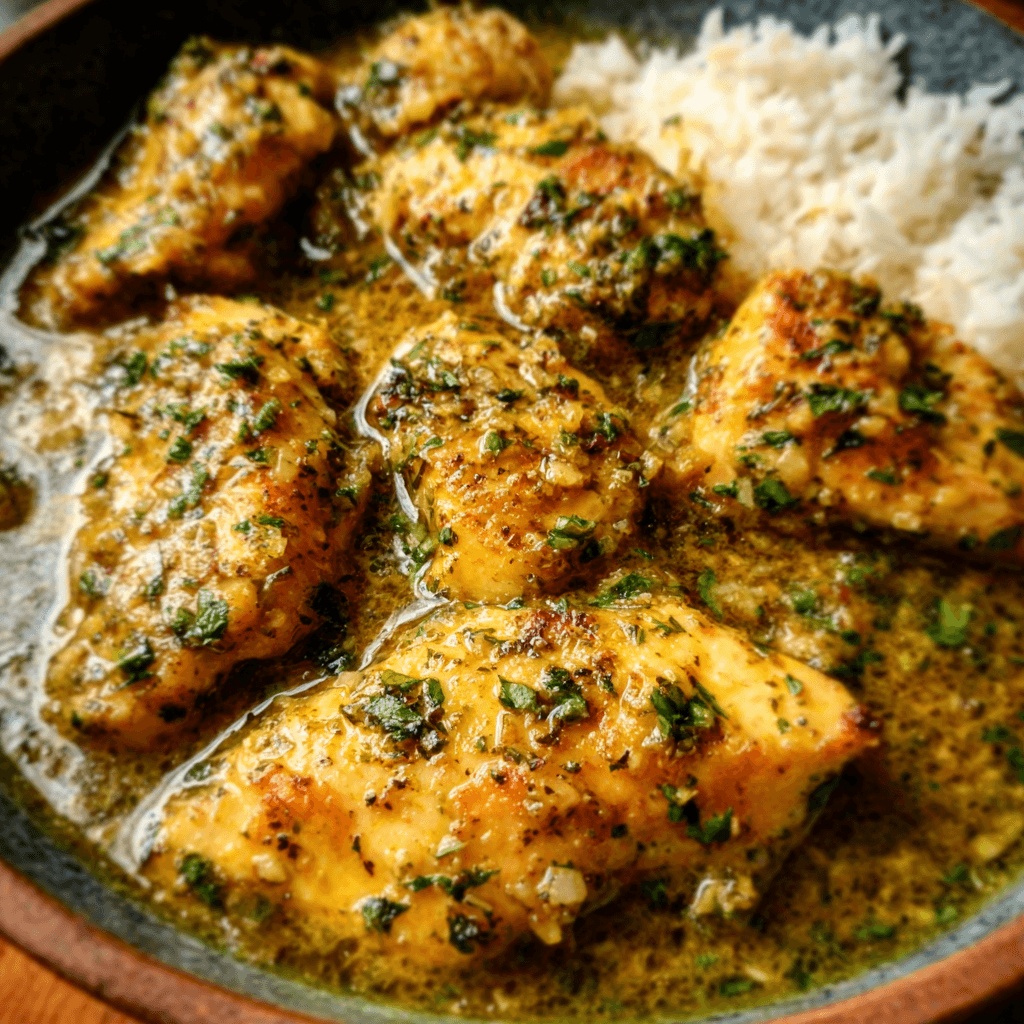 Garlic Butter Chicken with Lemon & Parsley