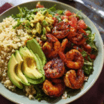 Shrimp and Avocado Bowls with Cilantro Vinaigrette
