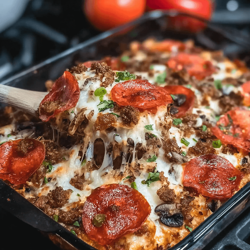 Low Carb Pizza Casserole Recipe