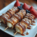 Cinnamon Roll Breakfast Skewers | Sweet and Savory Delight