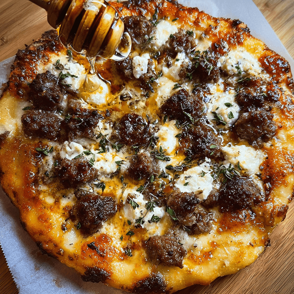 Sausage Ricotta Honey Hot Pizza Recipe