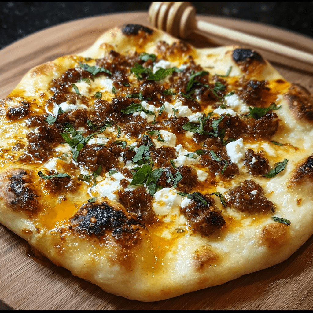 Sausage Ricotta Honey Hot Pizza