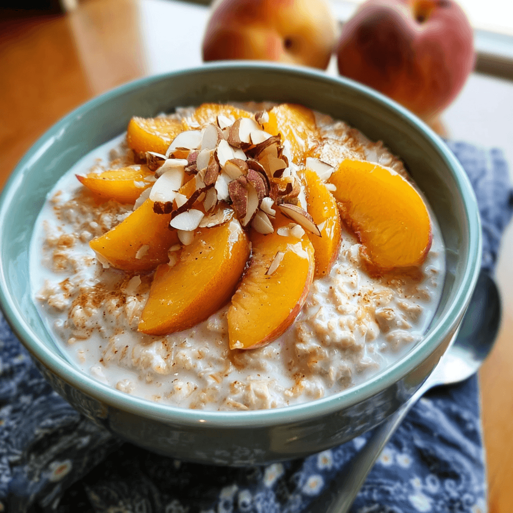 Peaches and Cream Oatmeal Recipe