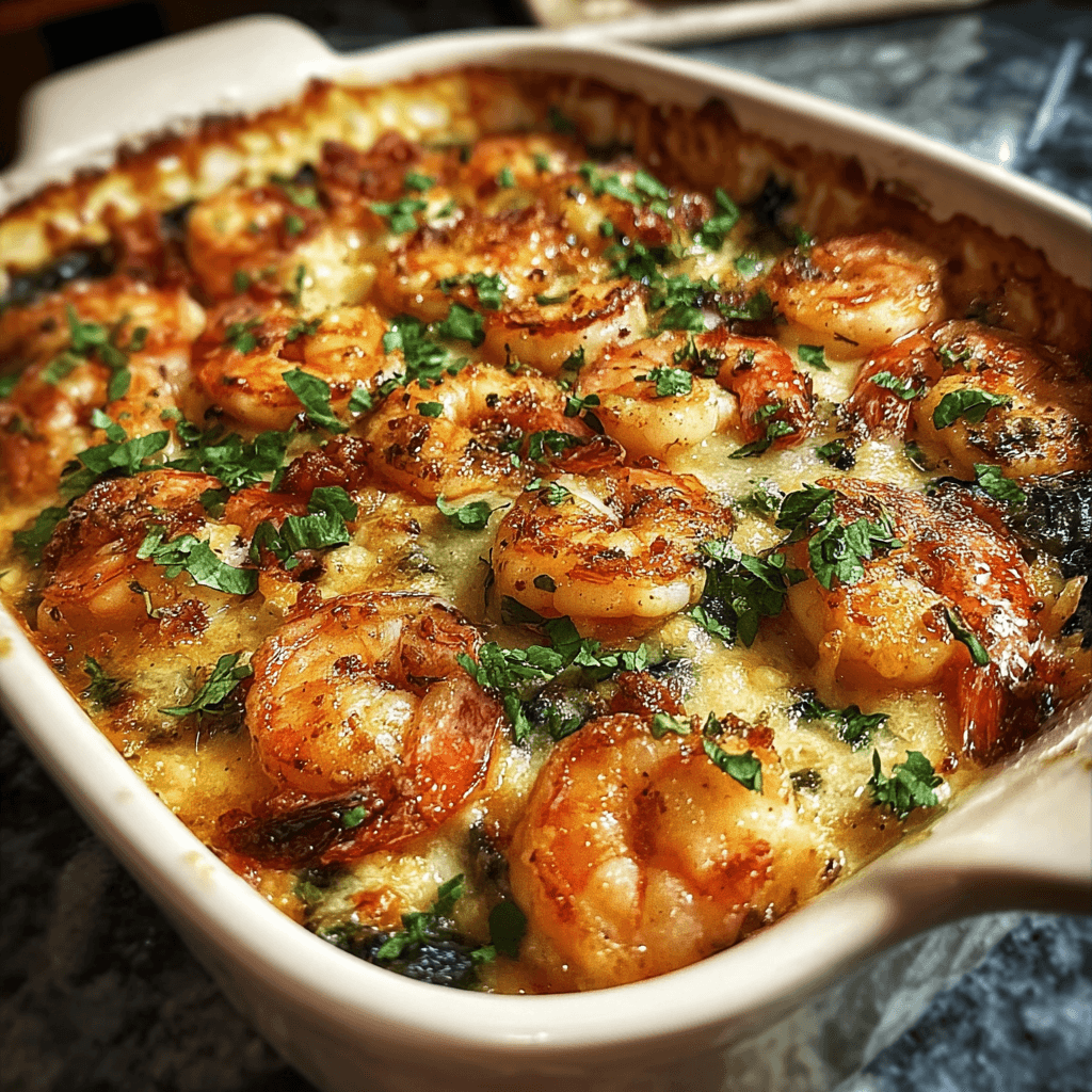 Low-Carb Shrimp Tuscan Bake