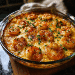 Shrimp Casserole with Golden Crumb Topping