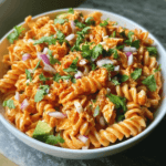 Spicy High Protein Buffalo Pasta Salad