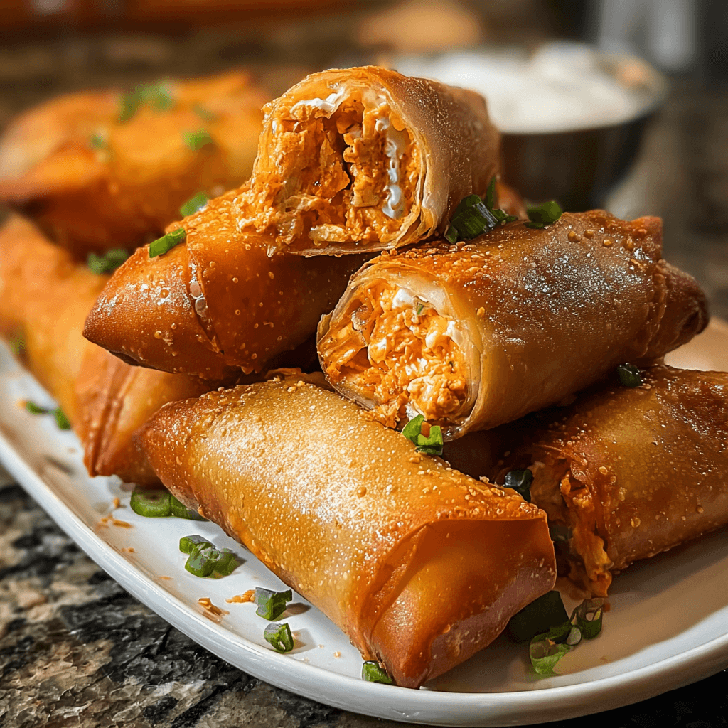 Buffalo Chicken Egg Rolls Recipe