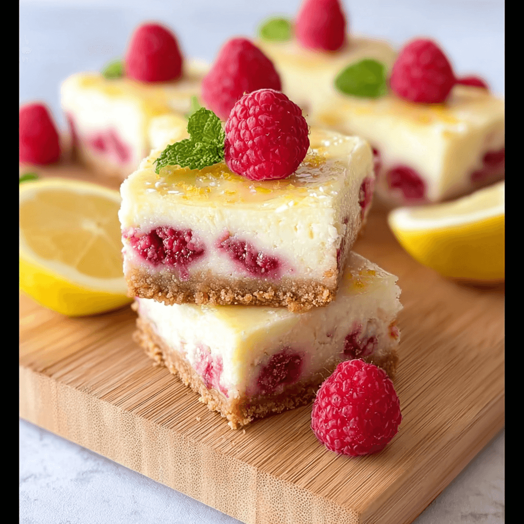 Raspberry Lemon Cheesecake Bars Recipe