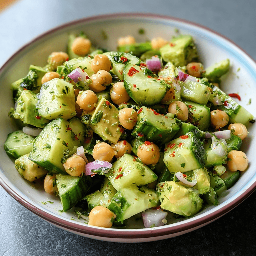Chickpea Avocado Cucumber Salad: A Refreshing Vegan Recipe