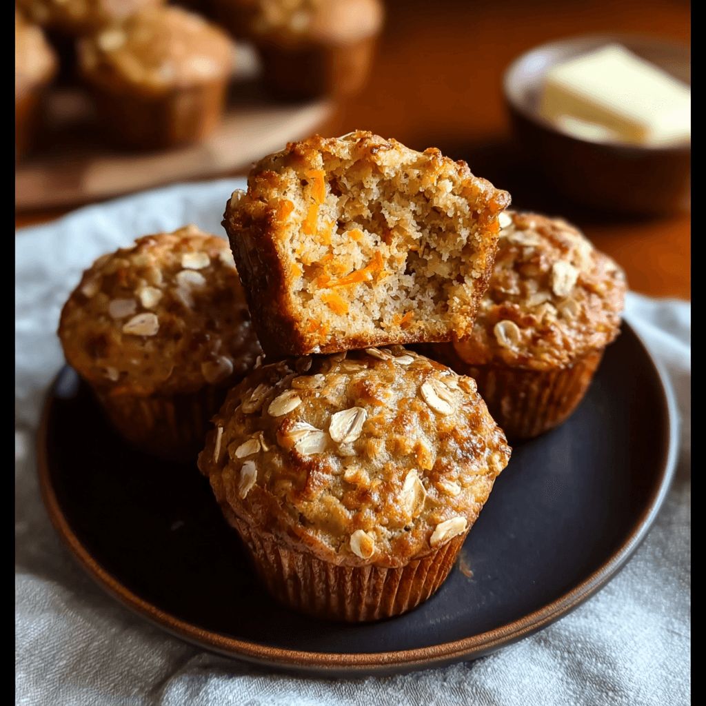 Carrot Oatmeal Muffins for Quick Baking
