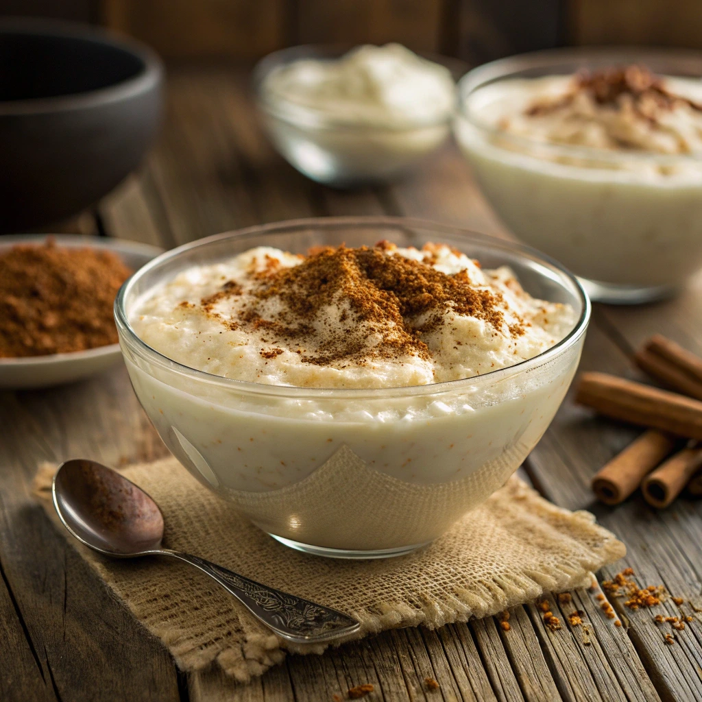 Creamy Arroz con Leche in bowl with cinnamon