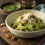 Kale Pesto Guardian – Healthy Homemade Pesto 9 Bowl of creamy kale pesto pasta
